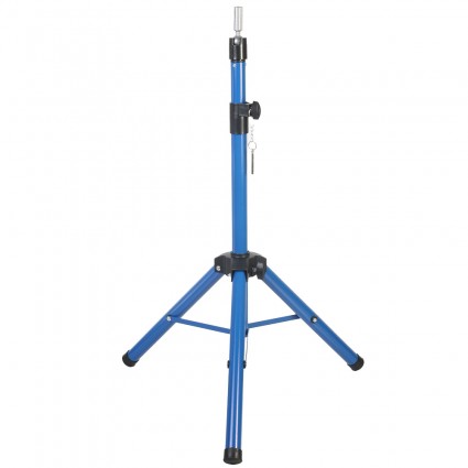 Kuaför Eğitim Mankeni İçin Metal Tripod - Mavi + Taşıma Çantası
