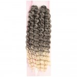 Nice Bulk Afro Su Dalgası Saç - Kahve / Platin Ombreli