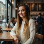 Afrika Örgüsü Ve Rasta İçin Sentetik Ombreli Saç - Siyah / Karamel / Platin