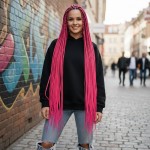 Afrika Örgüsü Ve Rasta İçin Sentetik Saç - Koyu Pembe