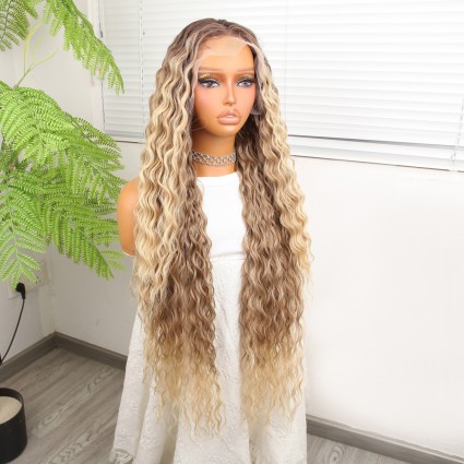 Kumral Balköpüğü Ombreli Fiber Sentetik Tül Peruk