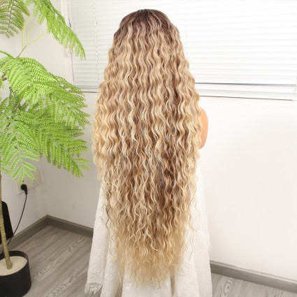 Kumral Balköpüğü Ombreli Fiber Sentetik Tül Peruk