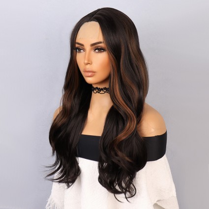 Kahverengi Karamel Işıltılı Tül Peruk