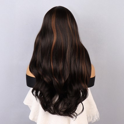 Kahverengi Karamel Işıltılı Tül Peruk