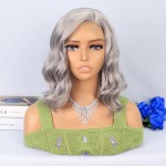 Silver Gri Yan Tül Peruk