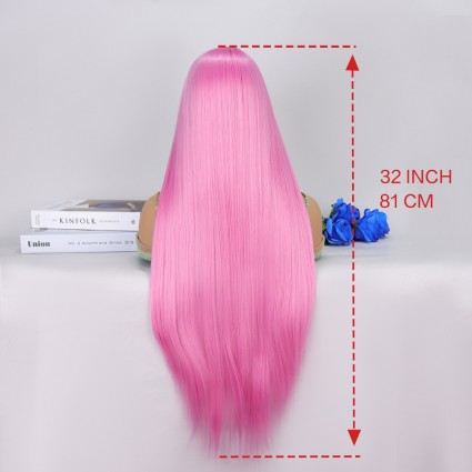Pembe Ekstra Uzun Tül Peruk
