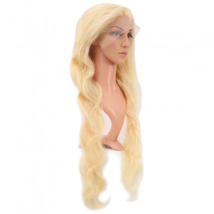 Gerçek Front Lace Dalgalı Platin Tül Peruk - 85-90cm