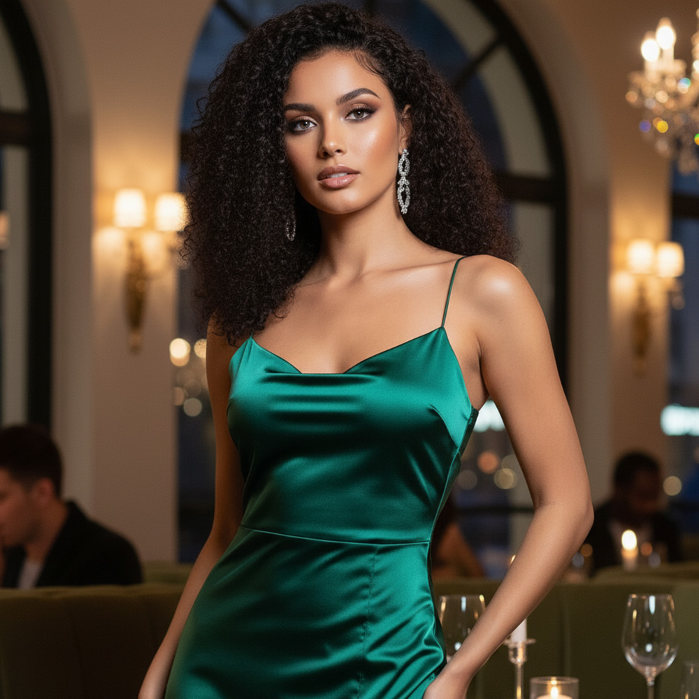 Gerçek Front Lace Tül Peruk - Kabarık Dalga - Doğal 50-55cm