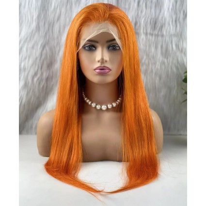 Gerçek Front Lace Tül Peruk - Düz - Canlı Bakır 70-75cm