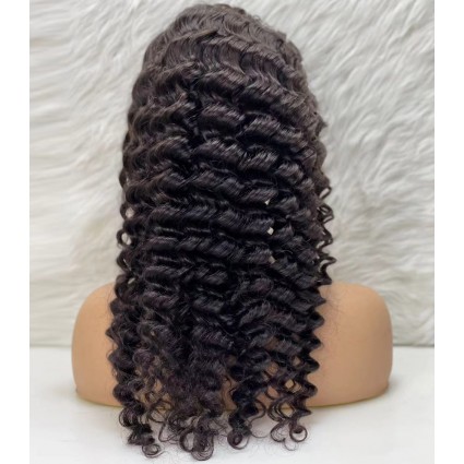 Gerçek Front Lace Tül Peruk - Derin Dalgalı - Doğal 65-70cm