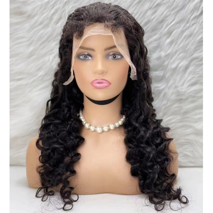 Gerçek Front Lace Tül Peruk - Yoğun Dalgalı - Doğal 65-70cm