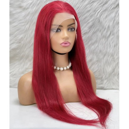 Gerçek Front Lace Tül Peruk - Düz - Kızıl 70-75cm