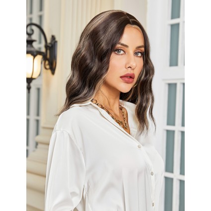 Kahverengi / Balköpüğü Röfleli Küt Tül Peruk