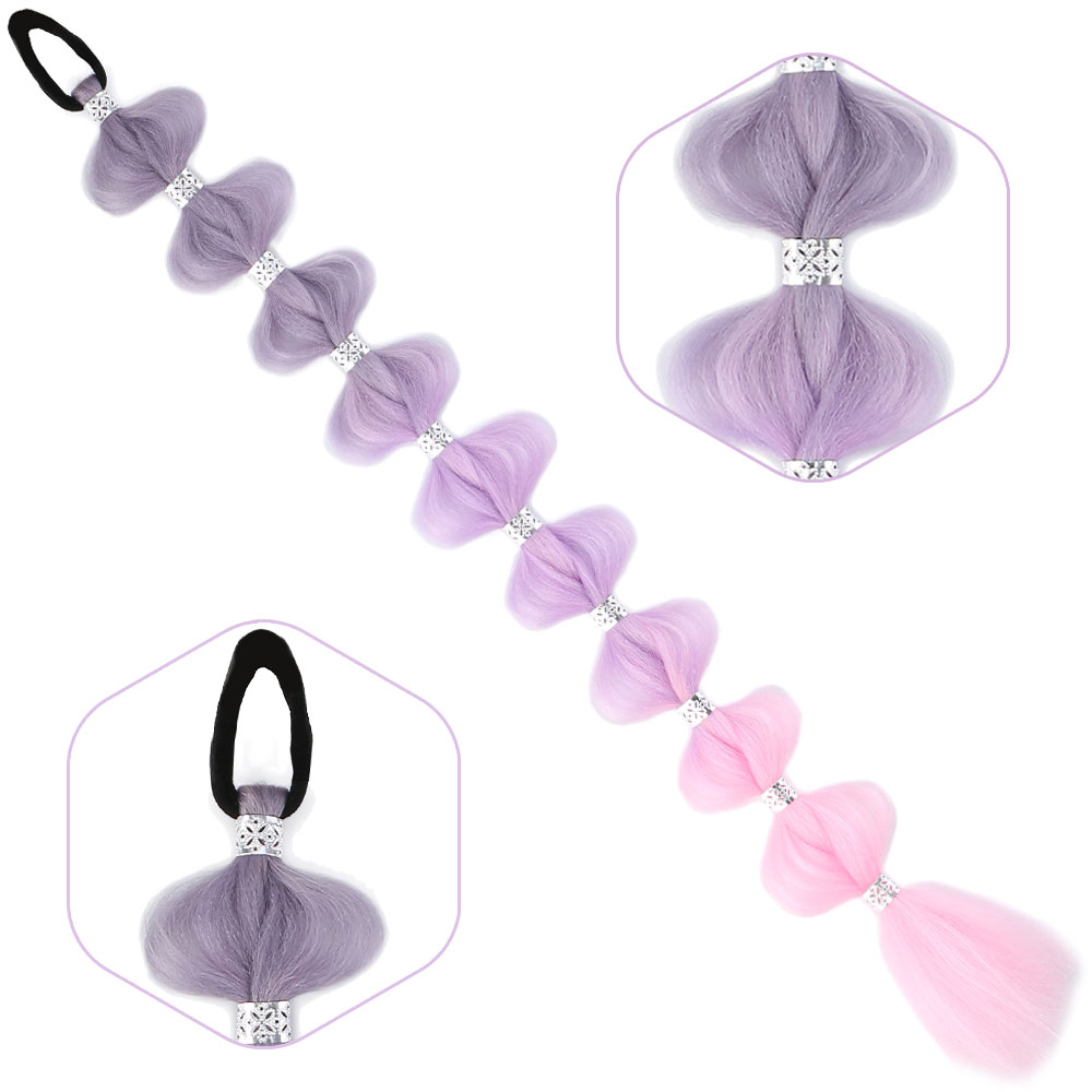 Örgülü Aksesuarlı Lastikli At Kuyruğu - ACM06