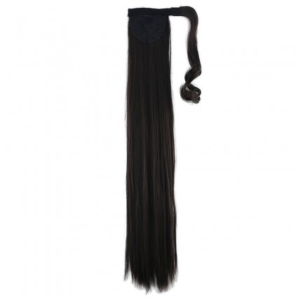 Bağlamalı Düz At Kuyruğu - Kahverengi