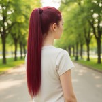 Bağlamalı Düz At Kuyruğu - Kızıl