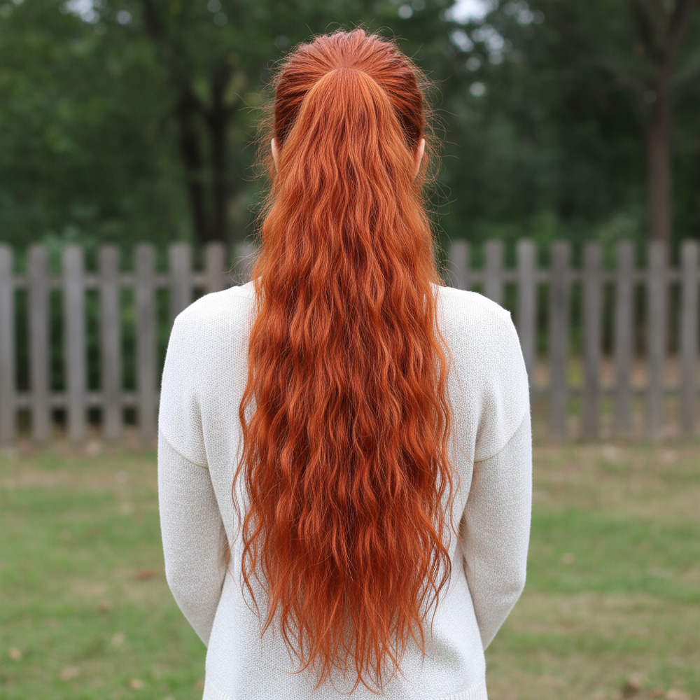 Tokalı Kabarık Dalgalı At Kuyruğu - Bakır