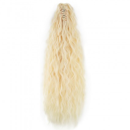 Tokalı Kabarık Dalgalı At Kuyruğu - Açık Platin